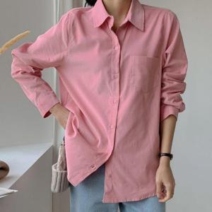 [강물처럼]아이우먼 앤드골지코튼카라셔츠 BNT492M412 빅사이즈