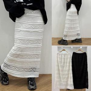 [강물처럼]위쉬몰 GB 꽃시스루레이스스커트(X258H602) 빅사이즈