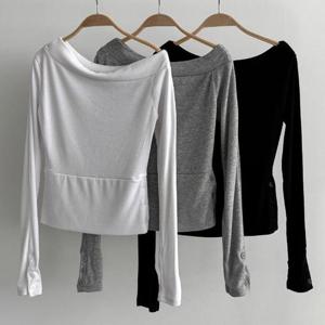 [강물처럼]빅사이즈티 X279L602 사선오프숄더쫄티셔츠 AL (46355