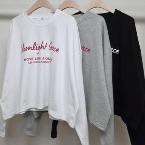 [강물처럼]빅사이즈티 X278L602 문라운드크롭티셔츠 NS (4635526