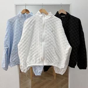 [강물처럼]빅사이즈아우터 X274L602 꽃라인패턴집업점퍼 GB (463