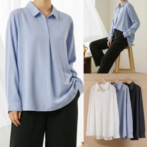 [강물처럼]위쉬몰 SM 오픈브이카라블라우스(X286H602) 빅사이즈