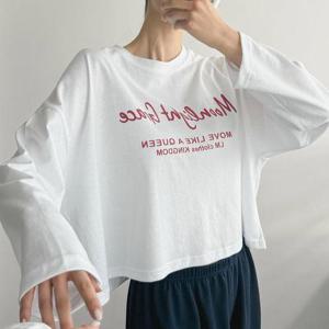 [강물처럼]아이우먼 그레이스크롭티셔츠 NSX278M602 빅사이즈 (4