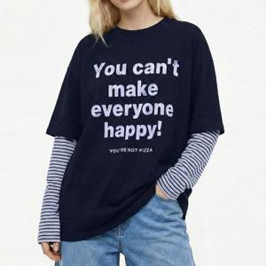 [강물처럼]아이우먼 메이크줄레이어티셔츠 SEX254M602 빅사이즈