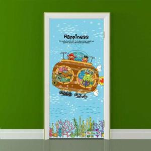 [데코] 현관문 리폼 시트지_잠수함을 타고 바다여행