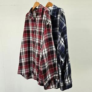 [강물처럼]빅사이즈카라셔츠 T519L412 스토리오버롱체크남방 LT