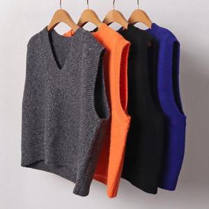 [강물처럼]빅사이즈니트조끼 B526L501 털니트크롭브이베스트 EB