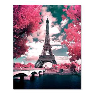 [하비스]보석십자수 캔버스 액자형 풍경 에펠탑 전경 40x50