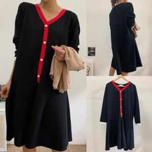 [강물처럼]위쉬몰 BS 레드라인브이넥원피스(X129H601) 빅사이즈