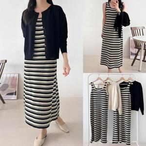 [강물처럼]위쉬몰 AR 골지단가라가디건세트(X124H601) 빅사이즈