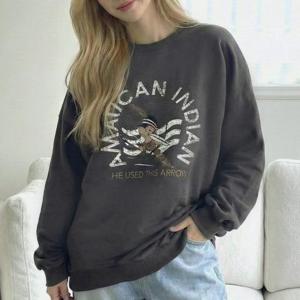 [강물처럼]아이우먼 인디안화살오버맨투맨 SEX133M601 빅사이즈