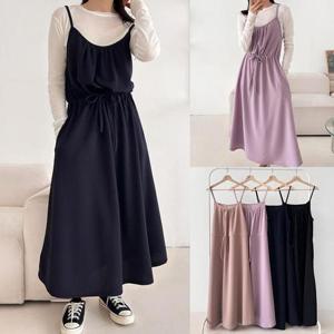 [강물처럼]위쉬몰 AR 셔링끈나시조절원피스(X150H601) 빅사이즈