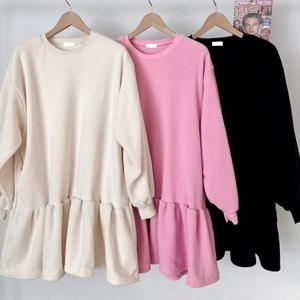 [강물처럼]빅사이즈셔링원피스 T586L502 샤랄라프릴미니원피스 M