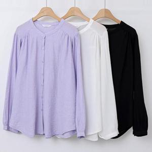 [강물처럼]빅사이즈셔링블라우스 T831L502 레이셔링노카라블라우