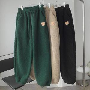 [강물처럼]빅사이즈바지 X022L601 곰돌이패치뽀글팬츠 GB (45229