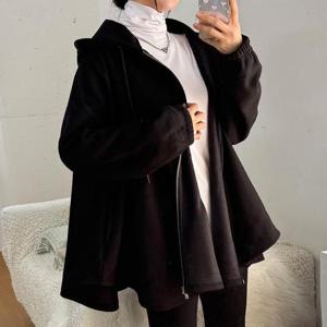 [강물처럼]아이우먼 기모빅망토후드집업 RAV698M601 빅사이즈 (4