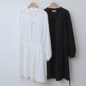 [강물처럼]빅사이즈원피스 X038L601 삼단주름끈리본원피스 WB (4