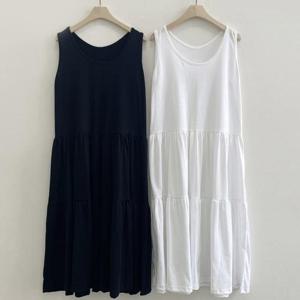 [강물처럼]빅사이즈원피스 X073L601 민소매캉캉미디원피스 YY (4