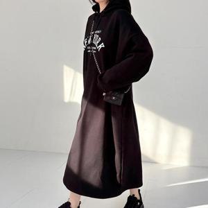 [강물처럼]아이우먼 뉴기모박시후드원피스 RAX098M601 빅사이즈