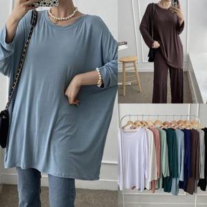 [강물처럼]위쉬몰 RA 쫀득한실키긴팔티셔츠(X100H601) 빅사이즈