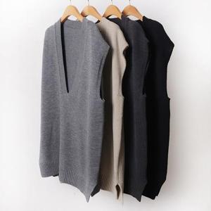 [강물처럼]빅사이즈기본베스트 B475L501 하찌롱루즈니트조끼 EB