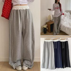 [강물처럼]위쉬몰 BU 화이트라인와이드팬츠(X175H602) 빅사이즈