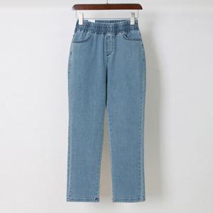 [강물처럼]아이우먼 데미지연청일자스판진 LOP003M602 빅사이즈