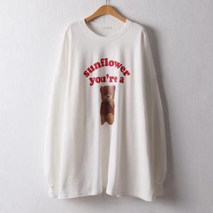 [강물처럼]아이우먼 플라워곰긴팔티셔츠 RAI089M602 빅사이즈 (4