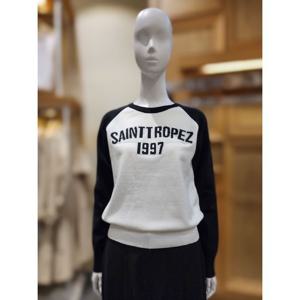 [플라스틱아일랜드]MARIO플라스틱아일랜드 래글런배색니트 PR1KL261