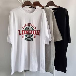 [강물처럼]빅사이즈티 U360L603 켄싱턴레터링반팔티셔츠 NS (466