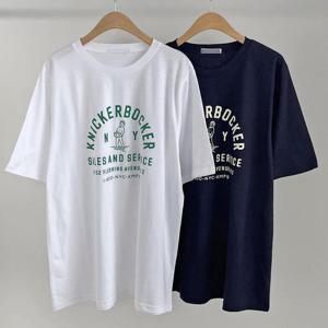 [강물처럼]빅사이즈티 Q904L603 브로콘루즈롱스판반팔티 RD (466