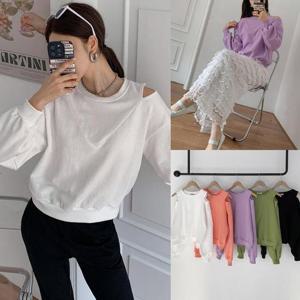 [강물처럼]위쉬몰 PO 브이선어깨절개맨투맨(X333H603) 빅사이즈