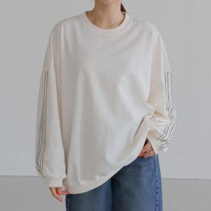 [강물처럼]아이우먼 언더루즈소매스티치티 WBU203M603 빅사이즈