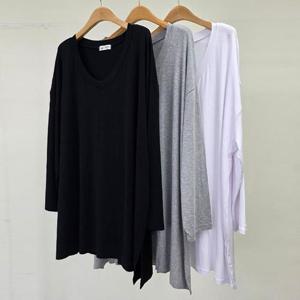 [강물처럼]빅사이즈티 U064L603 하스브이루즈실키긴팔티 RA (466