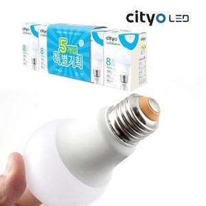 [데코] 씨티오 LED 전구 기획상품 알전구 5입 전구색 15W