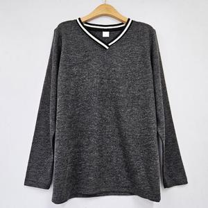 [강물처럼]아이우먼 에딧라인V넥니트긴팔티 MNT458M412 빅사이즈