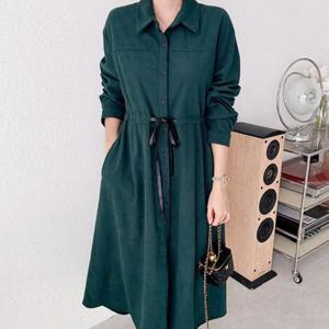 [강물처럼]아이우먼 리아카라벨티드원피스 BNT466M412 빅사이즈