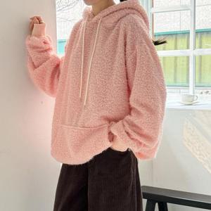 [강물처럼]빅사이즈양털티 T419L412 오케이주머니양털후드티 GO