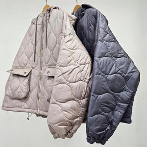 [강물처럼]빅사이즈누빔패딩 T440L412 럭키라운딩누빔패딩점퍼 L