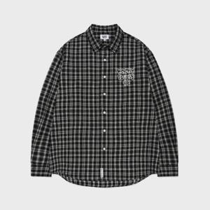 와키윌리긴팔티 KQJ WA2601SH12BK 베이직 체크 긴팔셔츠 블랙