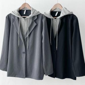 [강물처럼]빅사이즈레이어드자켓 T947L503 페이지이중카라후드자