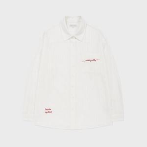 와키윌리긴팔티 KQJ WA2601SH61WH 우먼스 베이직 코튼 오버핏 셔츠 화이트