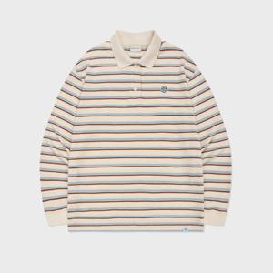 와키윌리긴팔티 KQJ WA2601LT62SB 우먼스 럭비 스트라이프 롱슬리브 스카이 블루