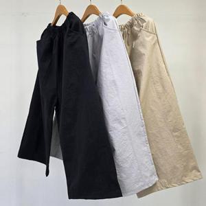 [강물처럼]빅사이즈배기바지 T965L503 심플면와이드절개팬츠 EM