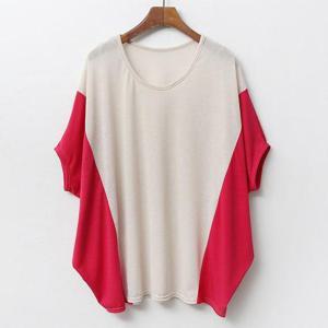 [강물처럼]아이우먼 오버가오리배색스판티 ILE028M502 빅사이즈