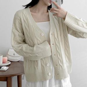 [강물처럼]아이우먼 베러브이도넛니트가디건 BNT968M503 빅사이