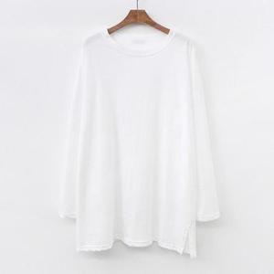 [강물처럼]아이우먼 트임롱시보리긴팔티 NOA591M503 빅사이즈 (3