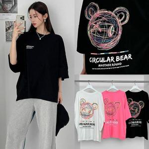 [강물처럼]위쉬몰 NM 써클베어박스오버반팔티(Q755H502) 빅사이