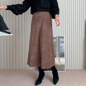 [강물처럼]아이우먼 마이골덴플레어스커트 KDT711M501 빅사이즈