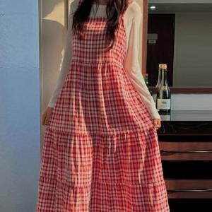 [강물처럼]아이우먼 시스터나시체크원피스 YPT722M502 빅사이즈